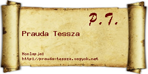 Prauda Tessza névjegykártya